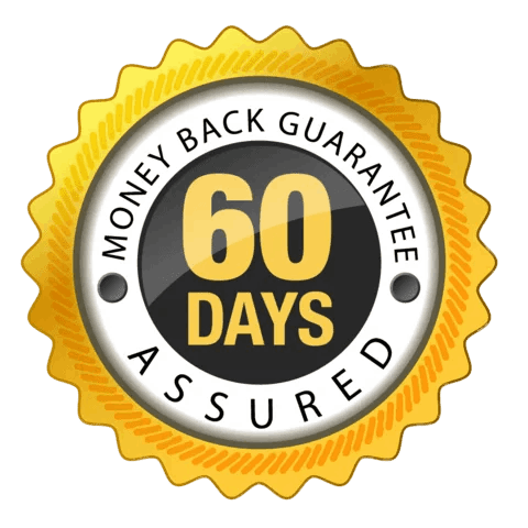 60 day money back guarantee badge secure purchase protection
