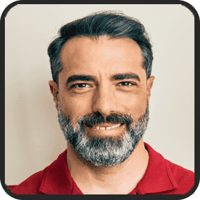 man giving positive review of David’s Shield Blast Proof system